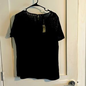 New Ann Taylor short sleeve shirt with decorative lace top